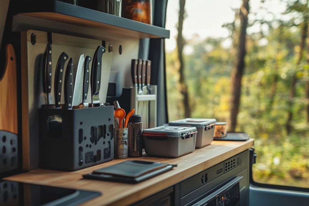 Quels équipements de cuisine sont pratiques en camping-car